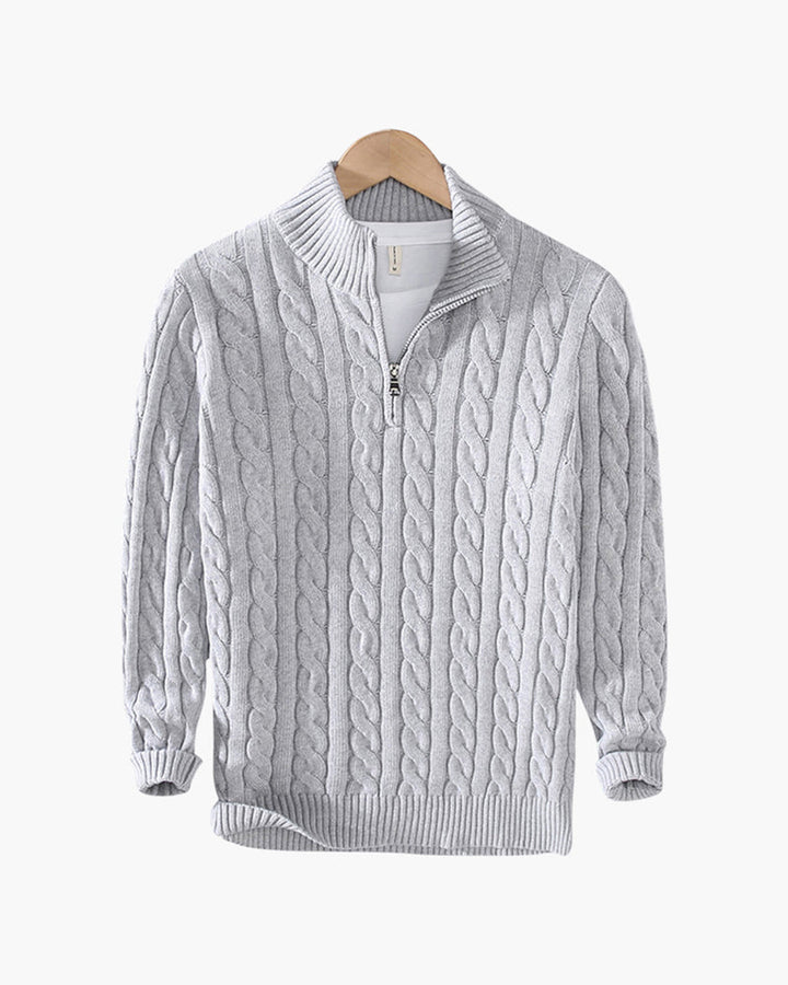 ROSS HALF ZIP KNIT SWEATER