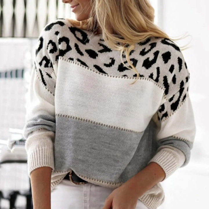 LORENA STYLISH LEOPARD PRINT SWEATER