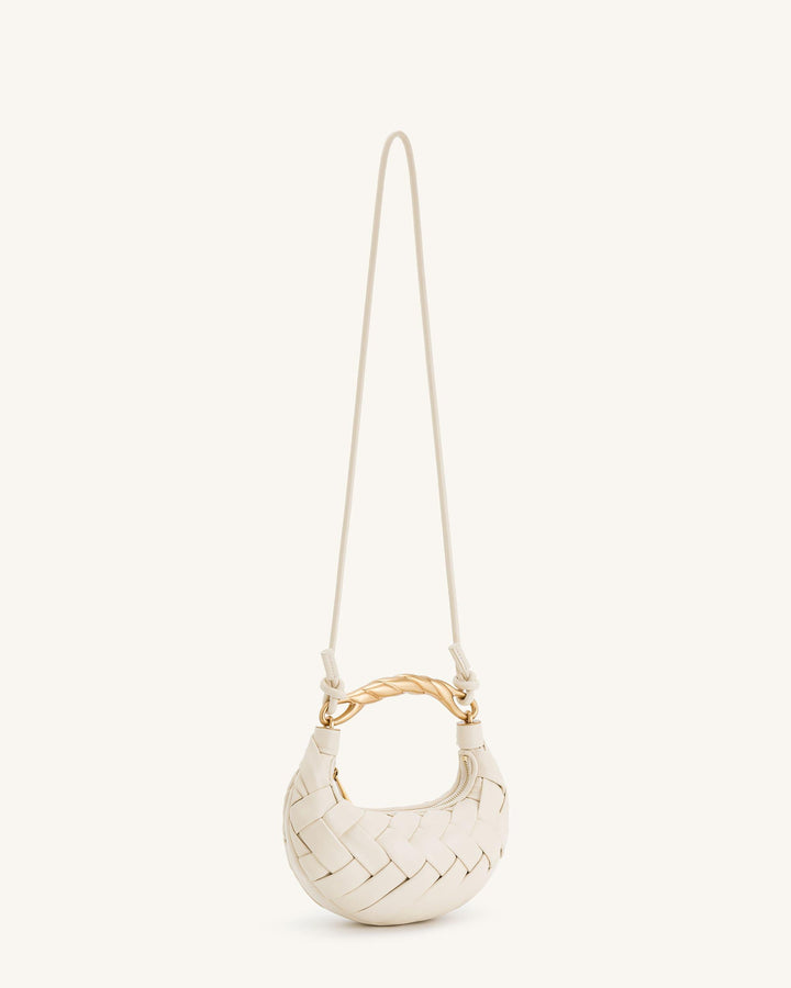 OLIVIA WEAVE HANDBAG WHITE