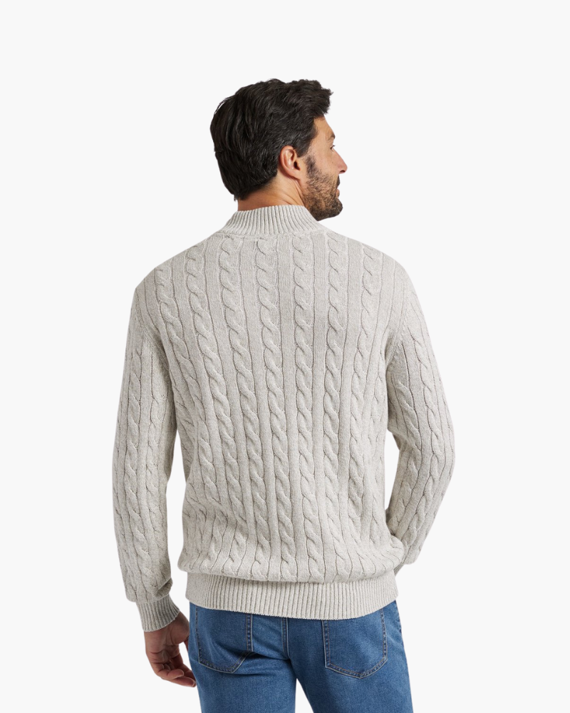 ROSS HALF ZIP KNIT SWEATER