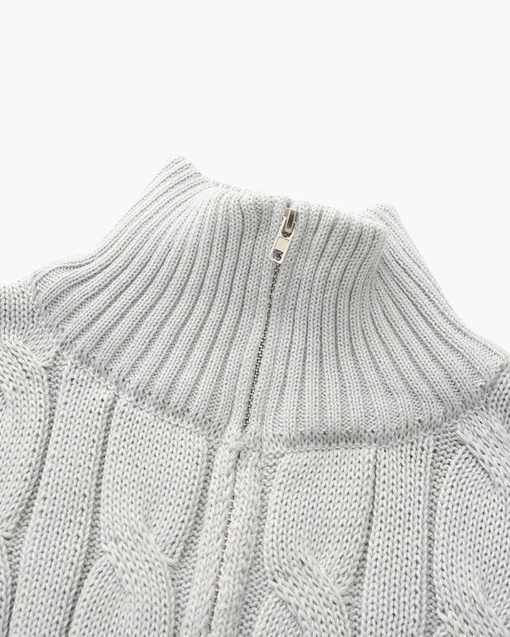 ROSS HALF ZIP KNIT SWEATER