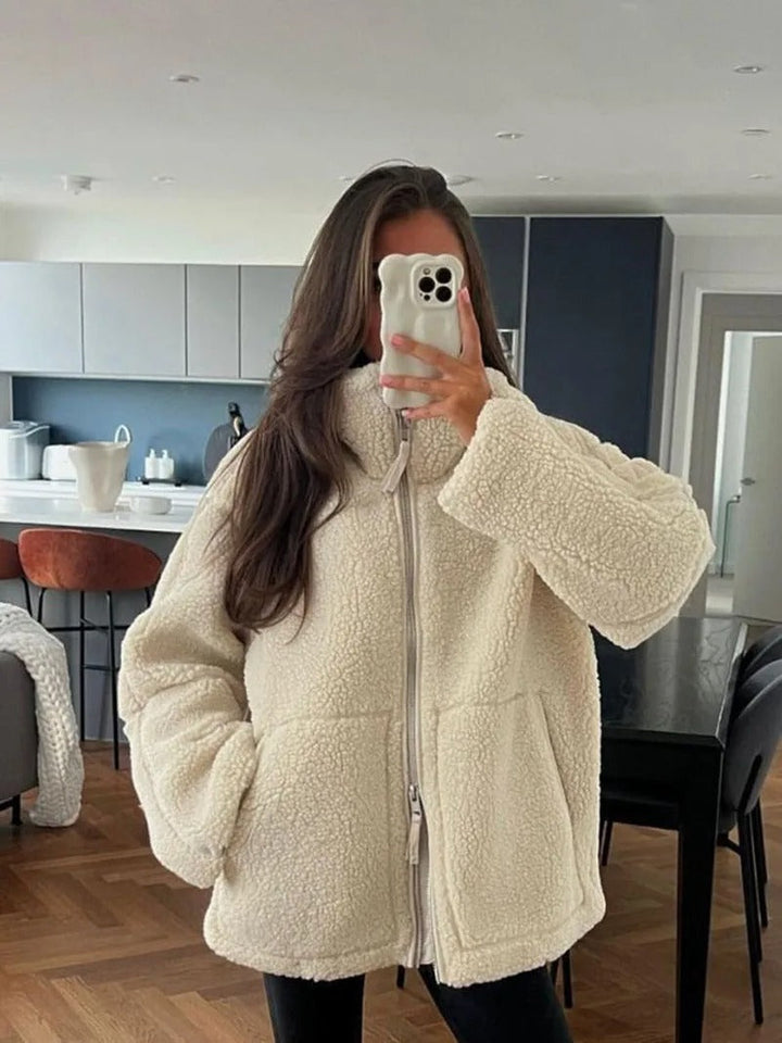 TARA OVERSIZED WARM FLEECE JACKET