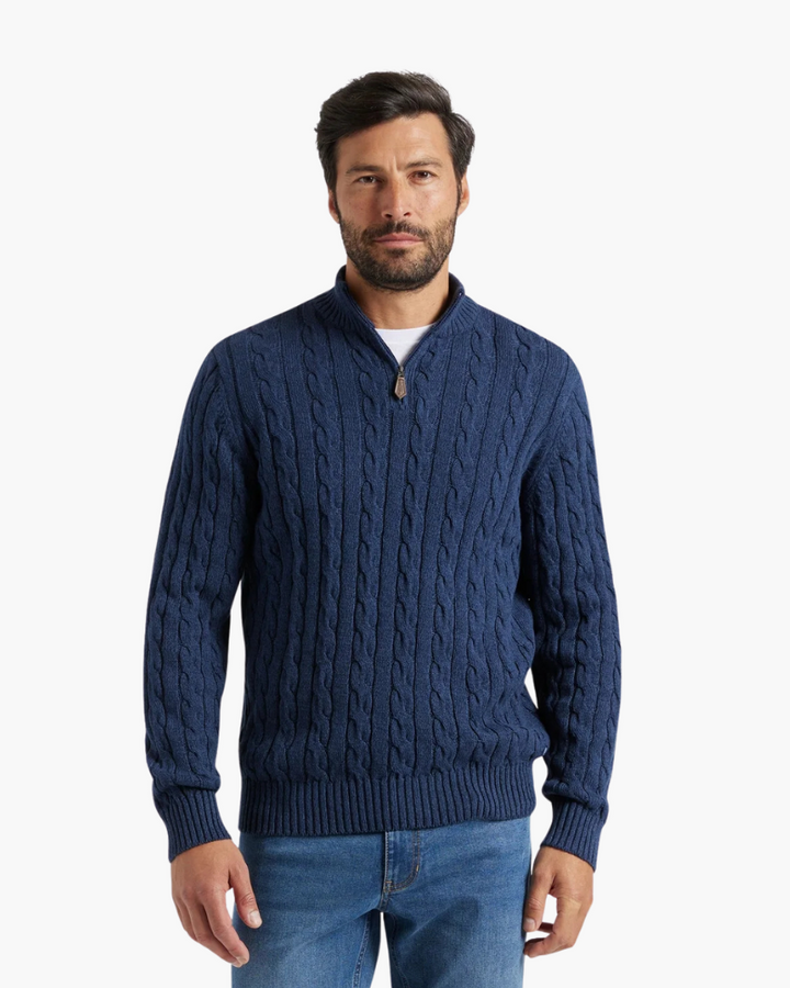 ROSS HALF ZIP KNIT SWEATER