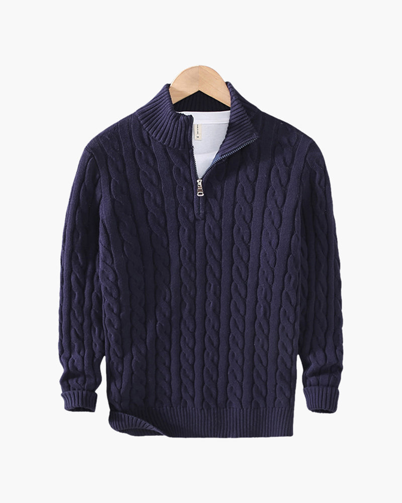 ROSS HALF ZIP KNIT SWEATER