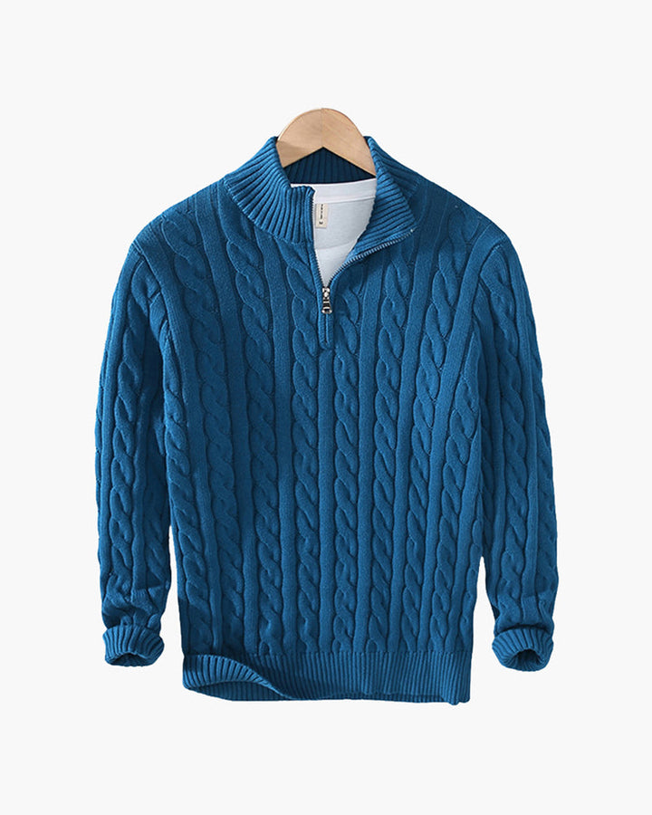 ROSS HALF ZIP KNIT SWEATER