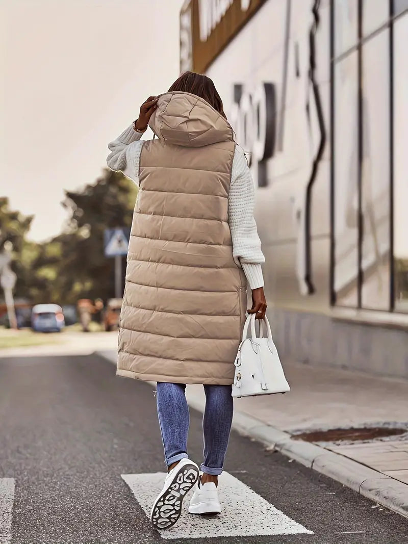 TINA SLEEVELESS HOODED JACKET