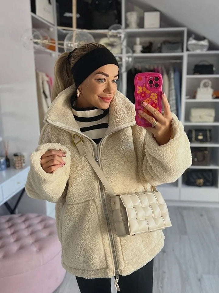 TARA OVERSIZED WARM FLEECE JACKET