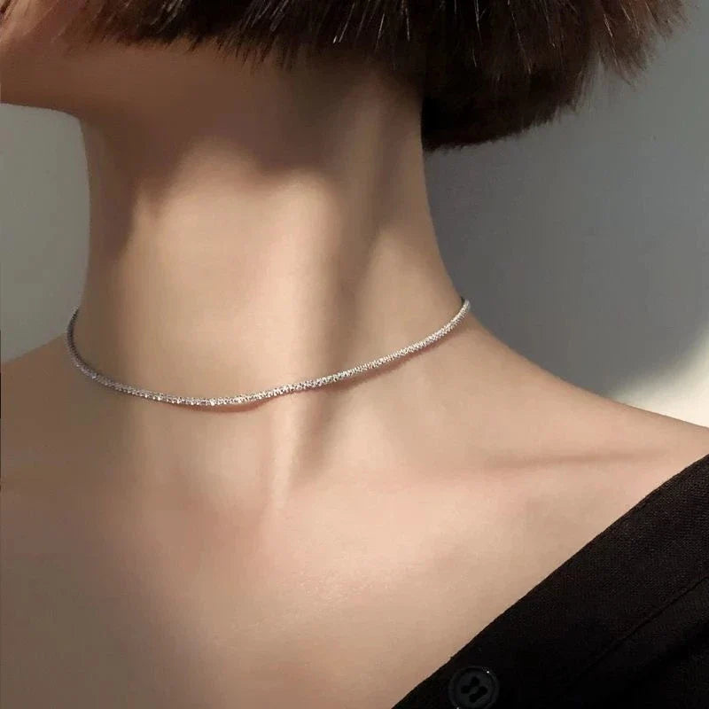 FIONA SILVER CHOKER NECKLACE FOR WOMEN