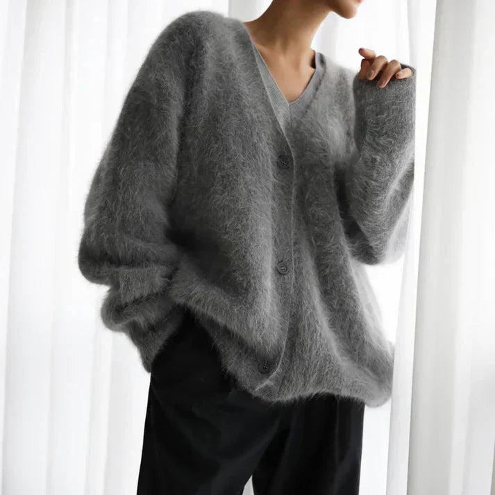 LORA OVERSIZE CASHMERE CARDIGAN FOR WOMEN