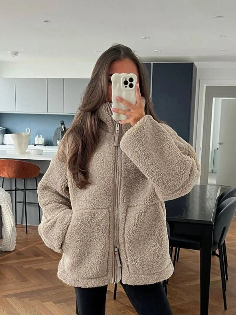 TARA OVERSIZED WARM FLEECE JACKET