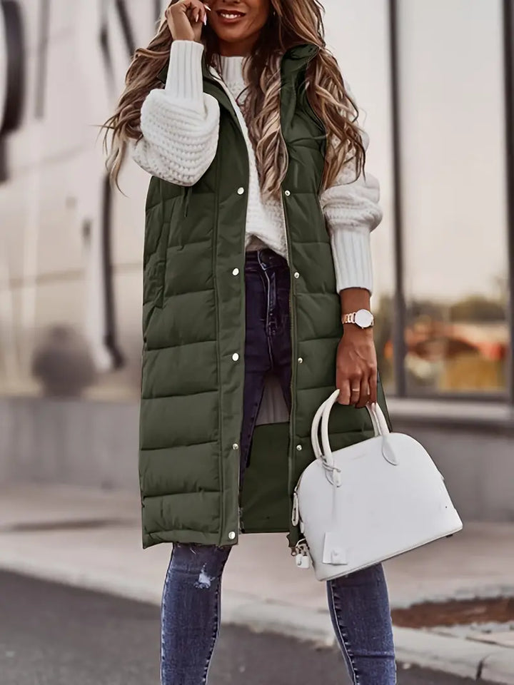 TINA SLEEVELESS HOODED JACKET