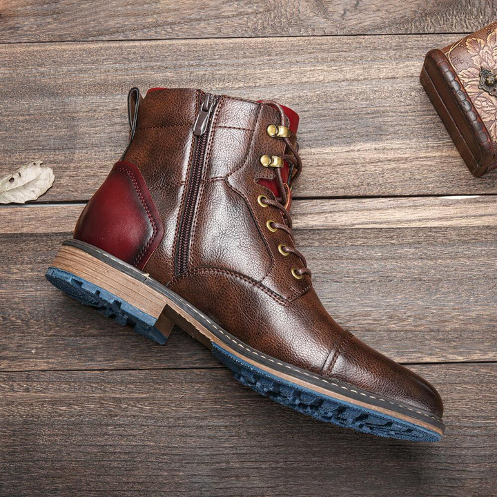 ANDREW HANDMADE OXFORD BOOTS MADE FROM HIGH-QUALITY LEATHER FOR MEN