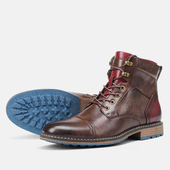 ANDREW HANDMADE OXFORD BOOTS MADE FROM HIGH-QUALITY LEATHER FOR MEN